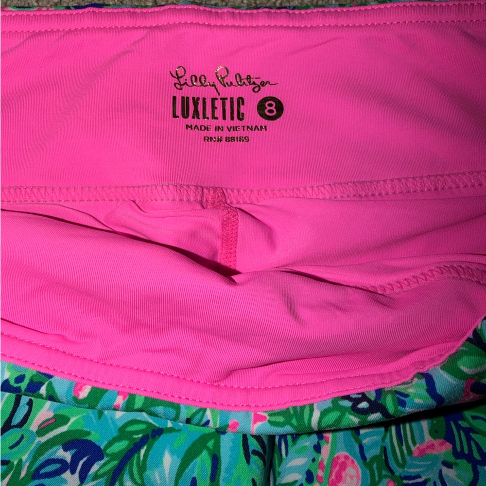 Women’s Lilly Pulitzer Monica Skort Blue Horizon Par Fection Golf UPF 50+ Size 8 - Picture 2 of 7